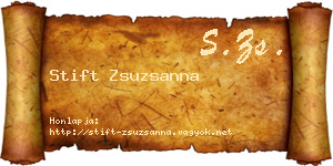 Stift Zsuzsanna névjegykártya