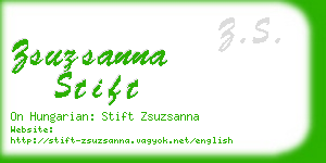 zsuzsanna stift business card